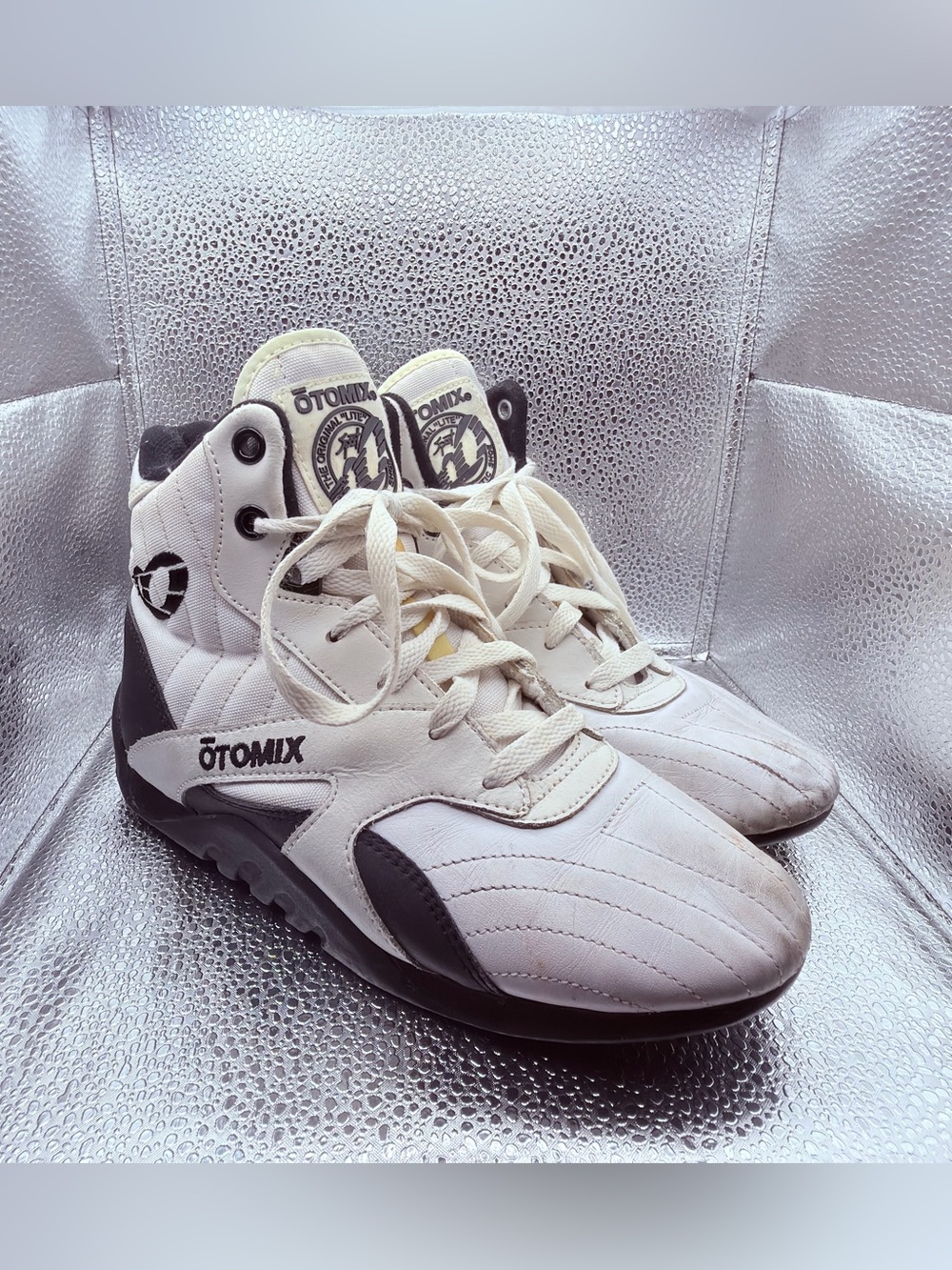Otomix White and Black High-Top Training Shoes